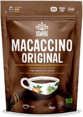 Bautura instant energizanta BIO vegana Macaccino Original Reishi Iswari foto