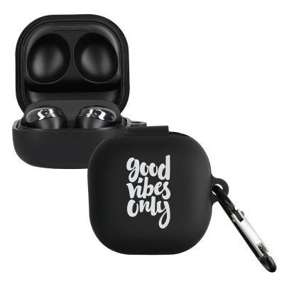 Husa kwmobile pentru Samsung Galaxy Buds 2 Pro/Galaxy Buds 2/Galaxy Buds Live, Silicon, Negru/Alb, 58155.02 foto