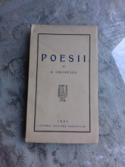 Poesii - George Calinescu/ 1937, princeps foto