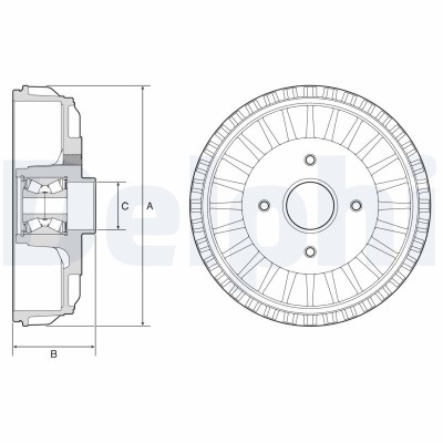 DELPHI BFR768 Tambur frana foto