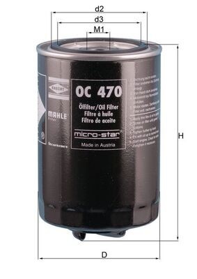 MAHLE OC 470 Filtru ulei foto
