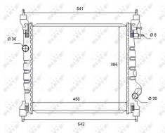 NRF 58454 Radiator, racire motor