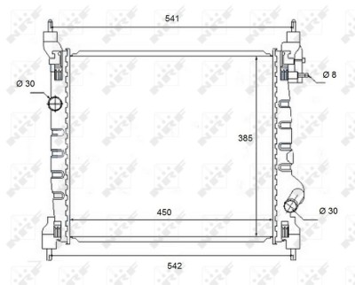 NRF 58454 Radiator, racire motor foto