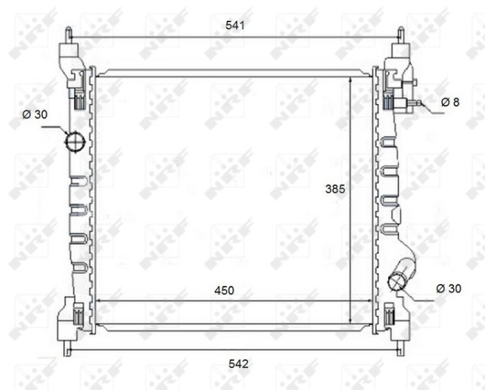 NRF 58454 Radiator, racire motor