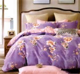 Lenjerie De Pat Din Bumbac Finet Gros Multicolora Cu Flori F33 04