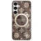 Husa pentru Samsung Galaxy S25 - Guess IML Peony On 4G Background MagSafe (GUHMS25SH4PYEEW) - Brown