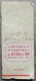 Program Campionatele Internationale de Atletism ale RPR septembrie 1951