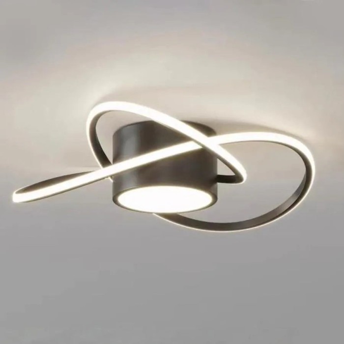 Lustra LED SEVEN, 30W, lumina Rece/Calda/Neutra, Negru