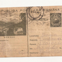 RF24 -Carte Postala- Borsec, circulata Sinaia - Iasi 1954