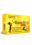 Vitamina D3 500 UI pentru copii, 30 capsule, in ulei de cocos MCT, absorbtie superioara, ZENYTH