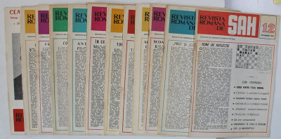REVISTA ROMANA DE SAH , ORGAN AL FEDERATIEI ROMANE DE SAH , SET DE 12 NUMERE SUCCESIVE , IANUARIE - DECEMBRIE , 1983 foto