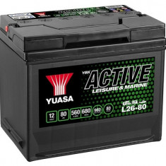 Baterie Yuasa 12V 80AH/560A Active Leisure & Marine (L+ Standard) 260x174x225 B9 (Ciclu profund/Dual Scop)