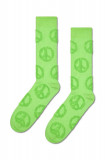 Happy Socks sosete Terry Peace Sign Sock culoarea verde