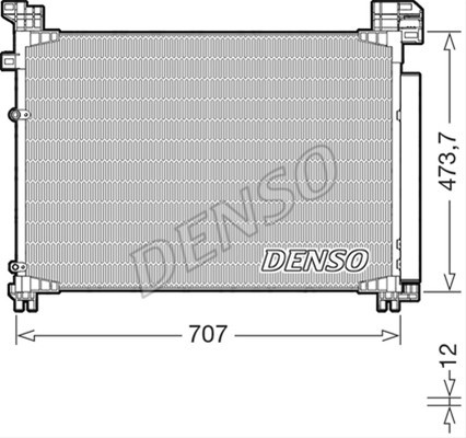 Condensator AC Lexus Rx (Al20), 2015-07.2019, Cv Automata, Motor 2,0 T Aluminiu/Aluminiu Brazat, 706x472(458)X12, Cu Uscator Si Filtru Integrat, Koyo