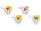 Set 4 suporturi oua Paste portelan multicolor 10x6x7.5 cm