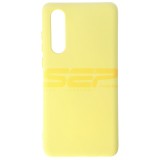 Husa Silicon Galbena Huawei P30, High Copy, Protectie Camera