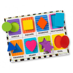 Puzzle lemn in relief Forme geometrice Melissa and Doug