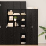 Cabinet de Depozitare Slim Stejar Negru 30x42.5x225 cm Lemn Stratificat