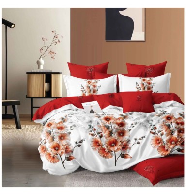 Lenjerie pat dublu,bumbac finet,6 piese,cearceaf normal 220x240cm, cearceaf pilota 200x220cm, 2 fete de perna 50x70, 2 fete de perna 70x70-A1085 foto