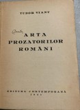 Arta prozatorilor romani - Tudor Vianu - din biblioteca lui Geo Dumitrescu