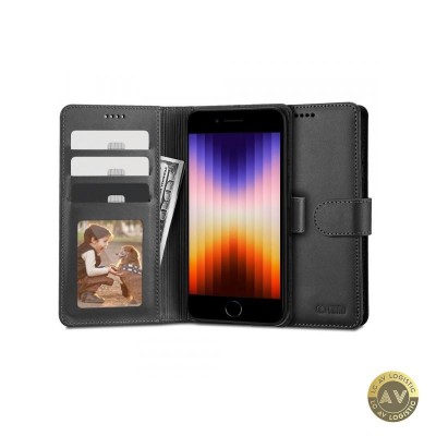 Husa pentru Apple iPhone SE (2022) / SE (2020) / 8 Tech-Protect Wallet Neagra foto