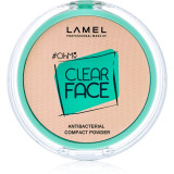 LAMEL OhMy Clear Face pudra compacta antibacterial culoare 401 Light Natural 6 g