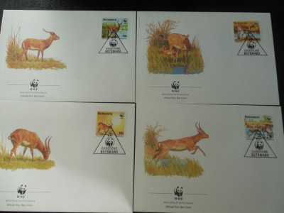 Botswana-Fauna-set complet FDC foto