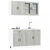Gossi set de dulapuri de bucatarie 4 piese &bdquo;kalmar&rdquo; lemn sonoma gri