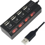 Cumpara ieftin HUB extern LOGILINK conectare prin USB 2.0 alimentare retea 220 V cablu 0.5 m negru UA0128