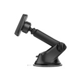 Suport Auto Magnetic Telefon Parbriz/Bord Mega Drive, Rotire 360&deg;, Brat Extensibil, Universal, Gri/Negru