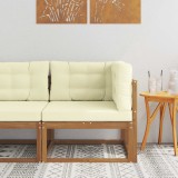 vidaXL Canapea colțar Lemn Solid de Acacia natural 900542