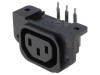 Conector Alimentare AC Soclu Mama BULGIN C13 10A 250V AC Montare Panou Poliamida