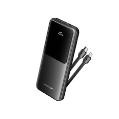 POWER BANK Vention 10.000 mAh, 22.5W PD 20W, QC, 1x USB-C, 2x USB-A, 1x micro USB (doar pt incarcare), cablu Ligtning si USB-C integrate, afisaj LED, foto