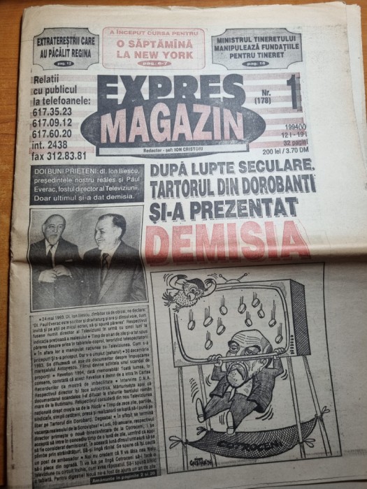 expres magazin 12-19 ianuarie 1994-e. constantinescu,miron cosma ilie dumitrescu
