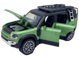 Macheta Land Rover verde replica cu sunet lumini deschide usile si capotele