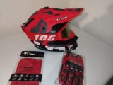 Cumpara ieftin Casca moto cross enduro +Ochelari+Manusi+Cagula marimea M