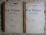 WALT WHITMAN : L&#039;HOMME ET SON OEUVRE 2 VOL. - L&Eacute;ON BAZALGETTE