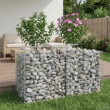 vidaXL Pat ridicat din gabion Argintiu 100 x 50 x 60 cm 42033291