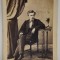 TANAR PE FOTOLIU , IN STUDIO , FOTOGRAFIE C.D.V. , SFARSITUL SEC. XIX