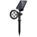 Cumpara ieftin Lampa Solara de Exterior, cu Panou Solar Incorporat, 4 LED COB, pentru Gradina, Casa, tip Proiector cu Tarus, Senzori de Amurg si Lumina, Rezistenta l