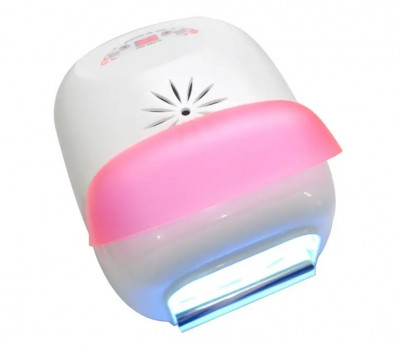 Lampă digitală UV cu 4 becuri/uscător - roz neon - 36W foto