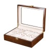 Cutie pentru depozitare / expunere 10 ceasuri - Lemn lacuit - Culoare Nuc 10LML, Watchbox