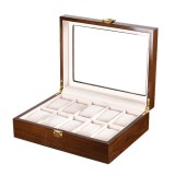 Cumpara ieftin Cutie pentru depozitare / expunere 10 ceasuri - Lemn lacuit - Culoare Nuc 10LML, Watchbox