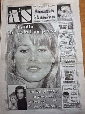 ziarul formula as 4 - 11 august 1997 - ileana stana ionescu , gianni versace foto