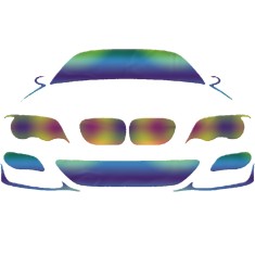 Sticker BMW Silueta Fata , Autocolant Design Sportiv