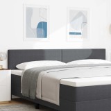 Tăblie de pat design simplu, gri &icirc;nchis, 200 cm, velur