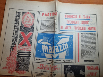 magazin 2 august 1969-apollo,omul pe luna,art. portile de fier,lia manoliu foto