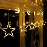 (DL) Instalatie lumina tip perdea cu 138 LED-uri, 2m, pentru interior/exterior, stelute iluminare alb cald Household NewTrend