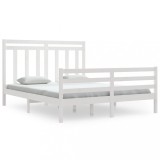 Cumpara ieftin Cadru de pat, alb, 160x200 cm, lemn masiv