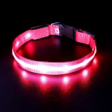 Zgarda pentru caine GOMYYARD, LED, nailon, negru/rosu, marimea XS